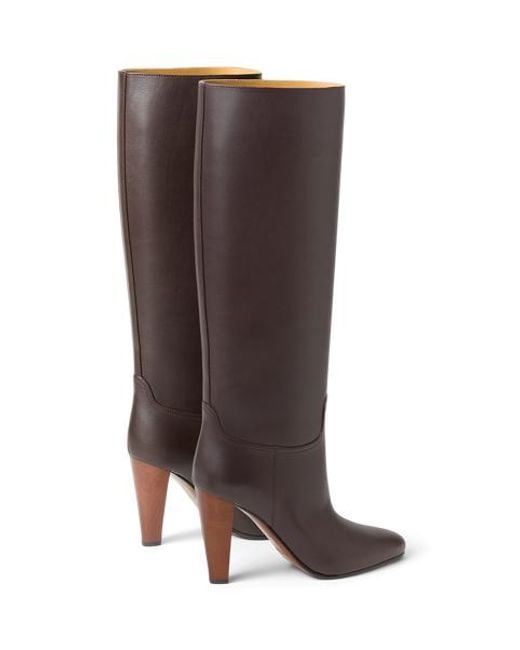 Ralph Lauren Brown Bryne 95 Mm Calfskin Boot
