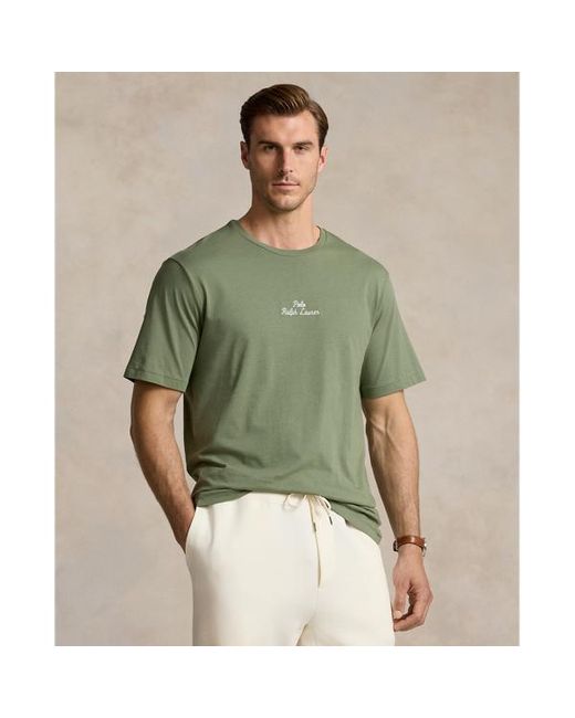 Ralph Lauren Green Big & Tall - Embroidered-logo Jersey T-shirt for men