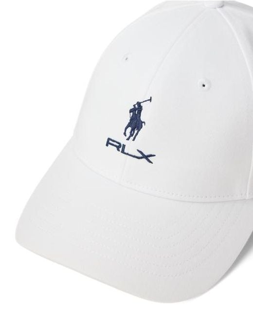 Ralph Lauren White Embroidered Logo Ball Cap