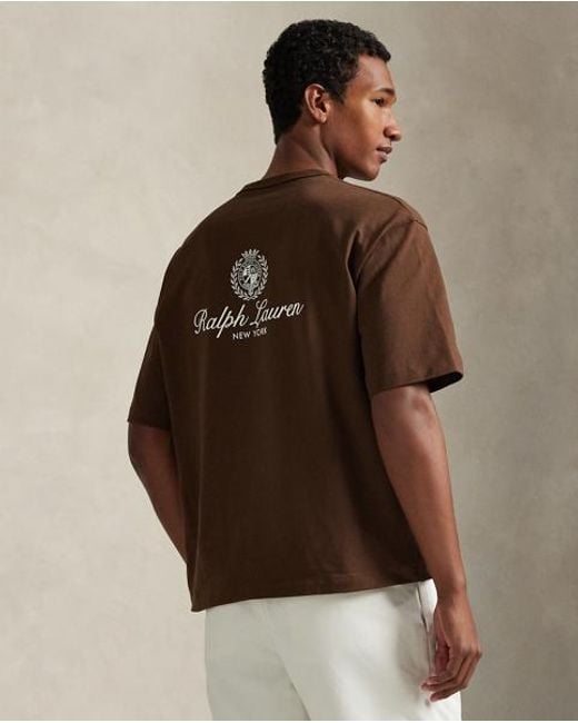 Polo Ralph Lauren Brown Relaxed Fit Jersey Graphic T-Shirt for men