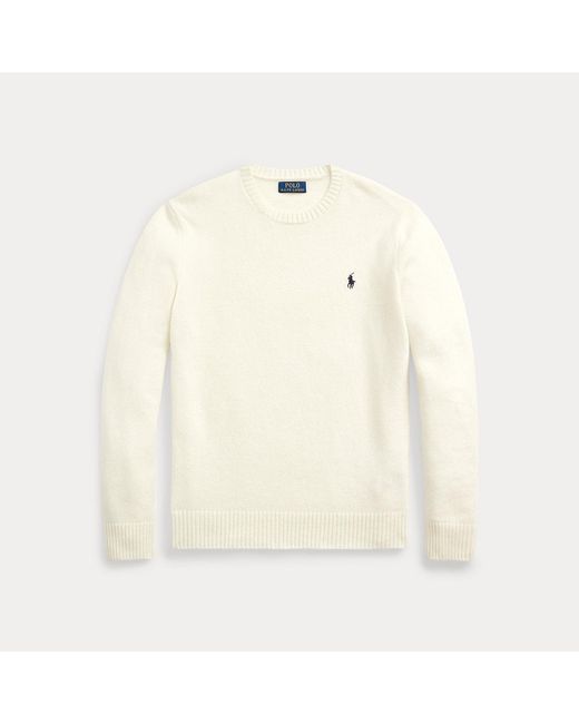 Polo Ralph Lauren White Wool-Cashmere Crewneck Jumper for men