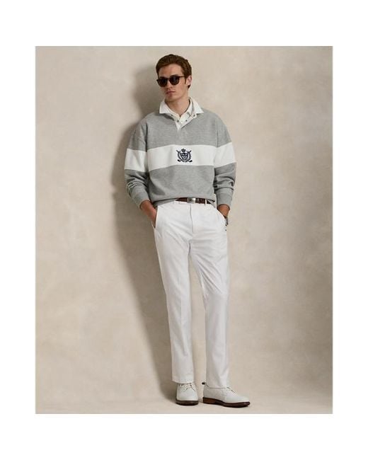 Ralph Lauren Gray Ralph Lauren Relaxed Fit Crest Rugby Sweatshirt for men