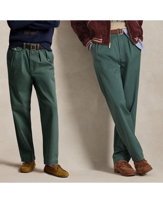 パンツ Ralph Lauren Whitman Chino Green 36 32 Ralph Lauren Whitman Relaxed Fit Pleated Trouser in Green for Men