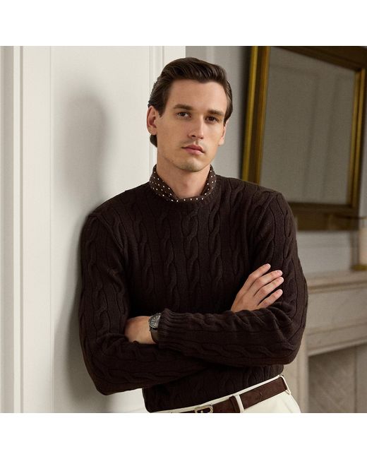 Ralph Lauren Black Ralph Lauren Cable-Knit Cashmere Sweater for men