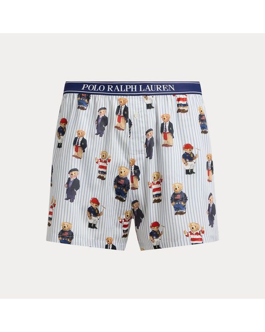 Polo Ralph Lauren Blue Polo Bear Cotton Boxer Short
