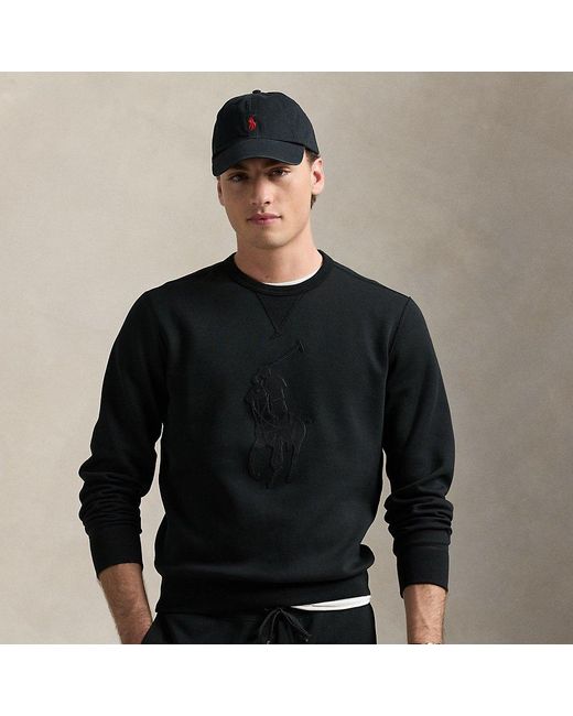Sudadera De Punto Doble Con Caballo Ralph Lauren de hombre de color Black