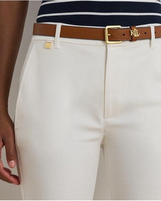 Ralph Lauren White Stretch Cotton-blend Trouser
