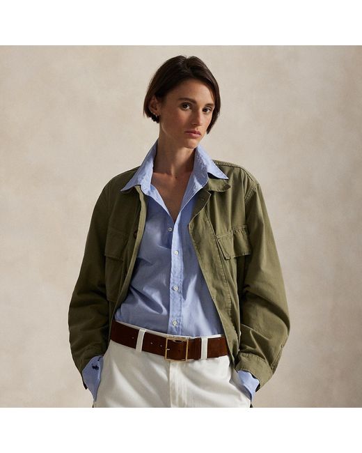 Polo Ralph Lauren Green Cotton Canvas Utility Jacket