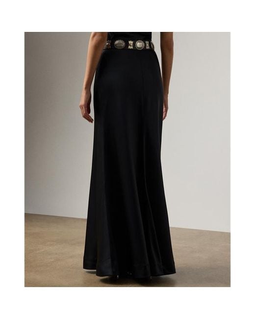 Ralph Lauren Black Ralph Lauren Masina Stretch Satin Skirt