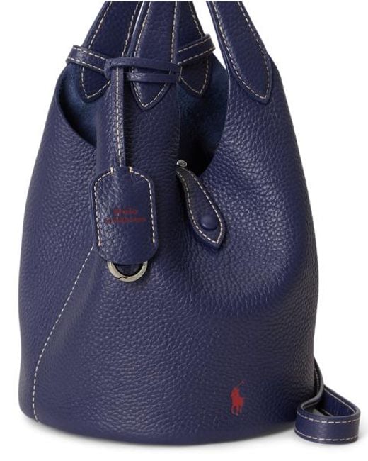 Polo Ralph Lauren Blue Polo Play Small Leather Tote & Crossbody