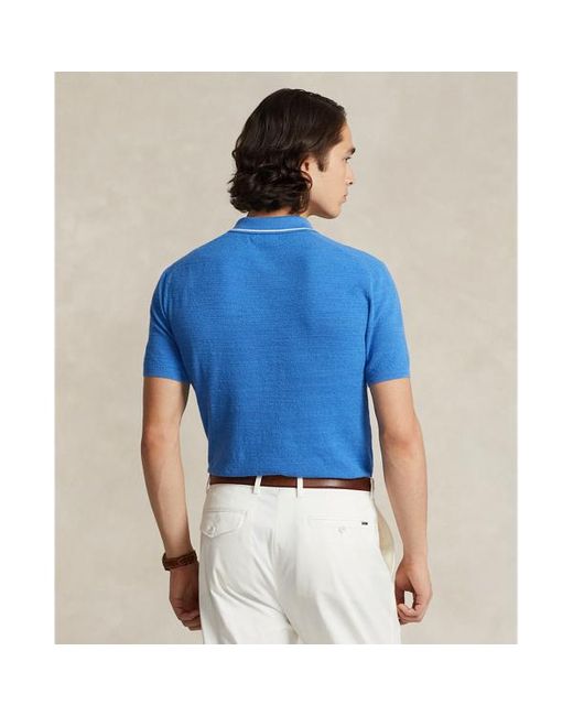 Ralph Lauren Katoen-linnen Trui Met Textuur in het Blue voor heren