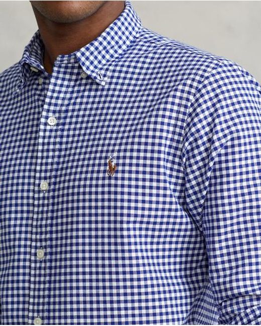 Polo Ralph Lauren Blue Slim Fit Oxford Sport Shirt for men