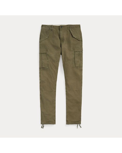 Polo Ralph Lauren Green Slim Fit Canvas Cargo Pants for men