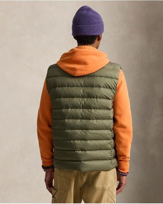 Polo Ralph Lauren Green The Colden Packable Down Gilet for men
