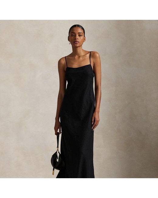 Polo Ralph Lauren Blue Linen Sleeveless A-Line Dress