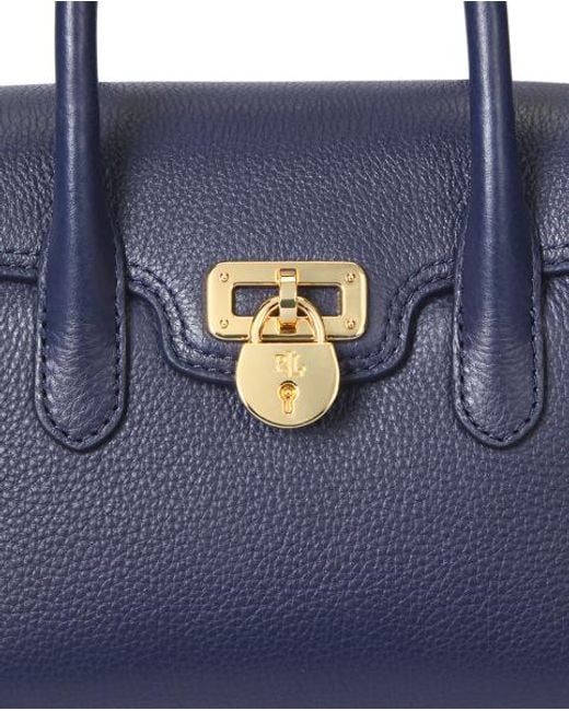 Ralph Lauren Blue Kleine Narbenleder-Umhängetasche Tanner