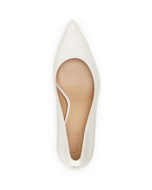 Escarpins Lanette En Cuir Nappa Ralph Lauren en coloris White