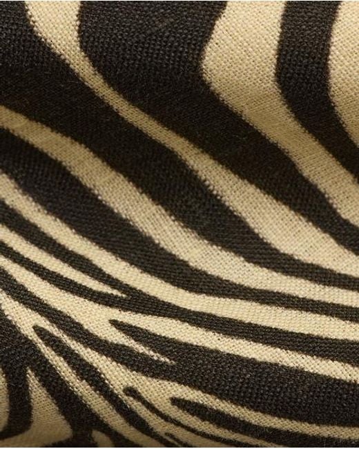 Ralph Lauren Green Zebra-Print Linen Tie for men