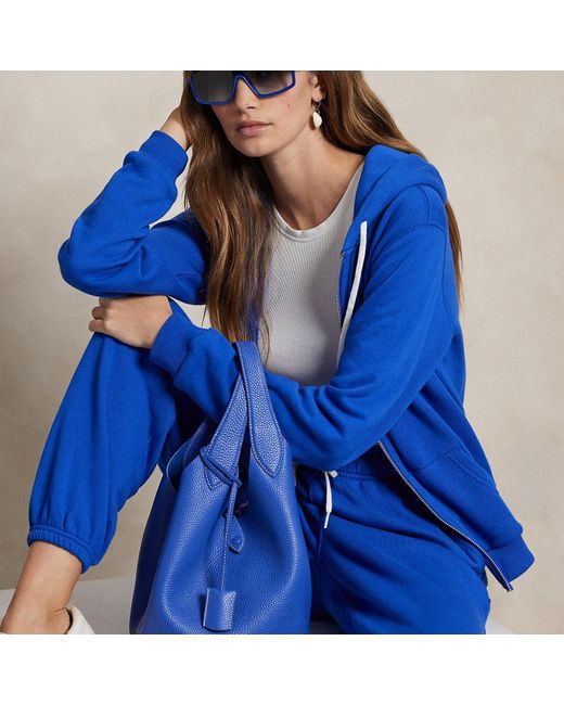 Polo Ralph Lauren Blue Polo Play Leather Tote