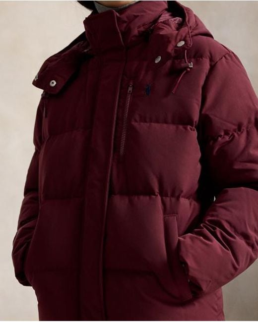 Polo Ralph Lauren Red Mid-Weight Down Puffer Jacket