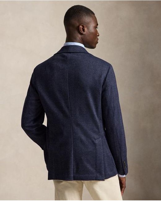 Polo Ralph Lauren Blue Polo Soft Modern Fit Knit Blazer for men