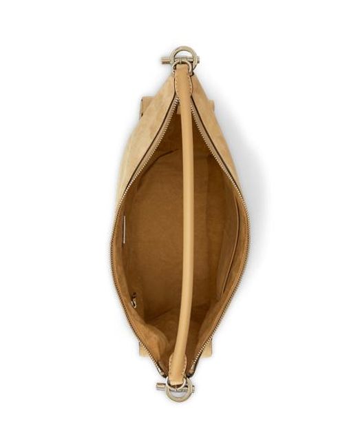 Ralph Lauren Brown Suede Large Blaike Shoulder Bag