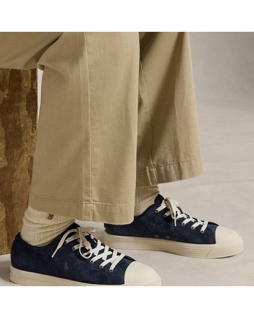 Polo Ralph Lauren Blue Ayers Suede Low-Top Trainer for men