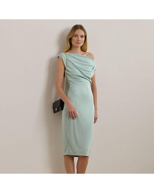 Vestido Asimétrico De Punto Elástico Ralph Lauren de color Green