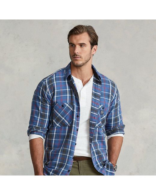 Polo Ralph Lauren Ralph Lauren Plaid Flannel Workshirt in Blue for Men
