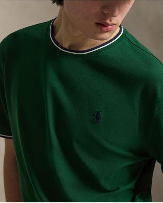 Polo Ralph Lauren Green Classic Fit Stretch Mesh T-Shirt for men
