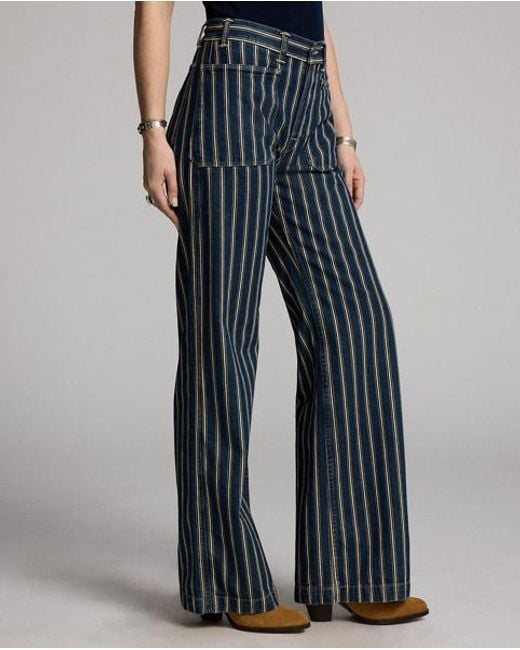 RRL Blue Gestreifte Jeans