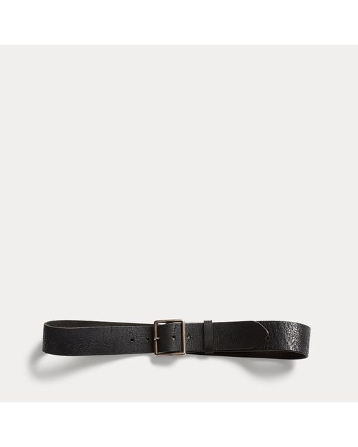 RRL Multicolor Distressed Leather Belt for men