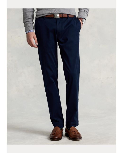 Pantalón chino Slim Fit elástico Polo Ralph Lauren de Algodón de color Azul  para hombre | Lyst