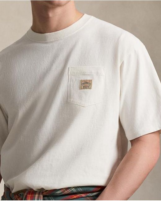 Polo Ralph Lauren White Relaxed Fit Heavyweight Jersey T-Shirt for men