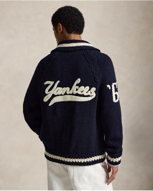 Polo Ralph Lauren Blue Polo Ralph Lauren Lauren Yankees Cardigan for men