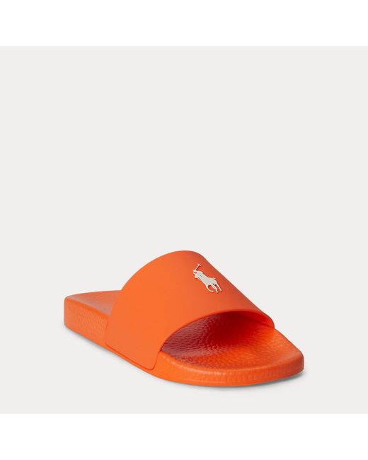Polo Ralph Lauren Orange Signature Pony Slide for men