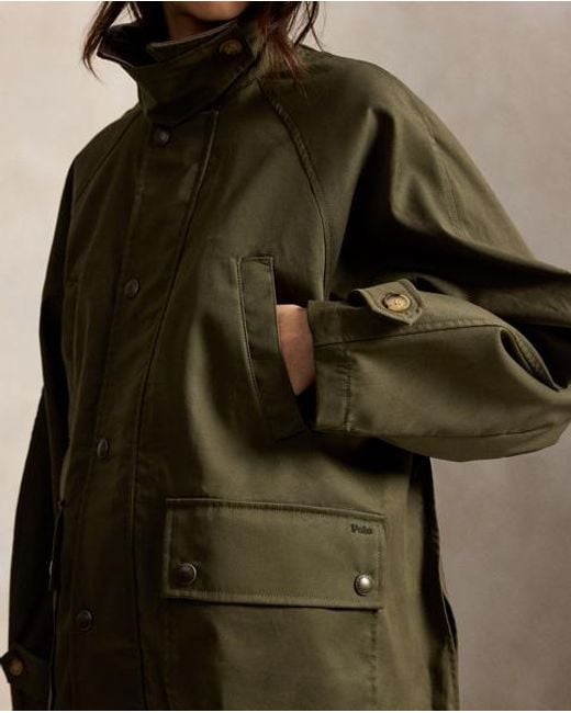 Polo Ralph Lauren Brown Cotton Twill Balloon Barn Jacket