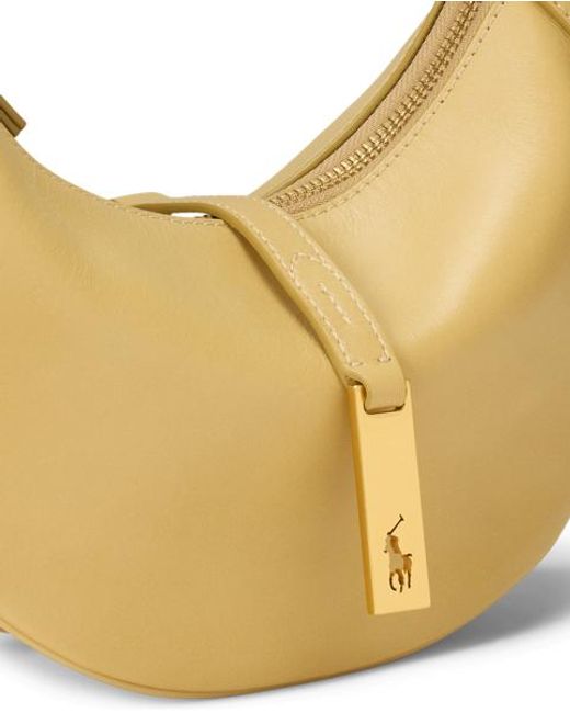 Polo Ralph Lauren Brown Mini Polo Id Calfskin Shoulder Bag