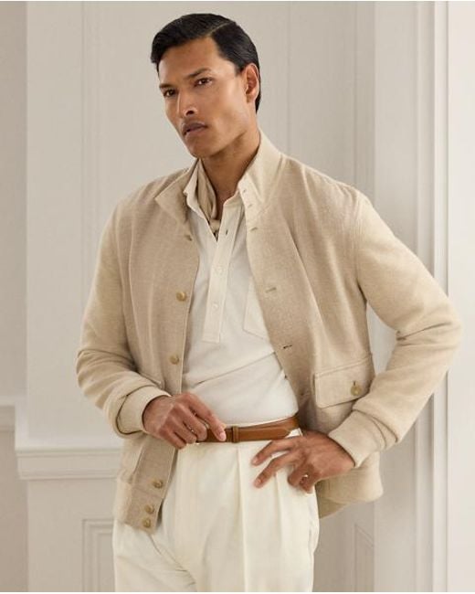 Ralph Lauren Natural Hybrid Full-Zip Jumper for men