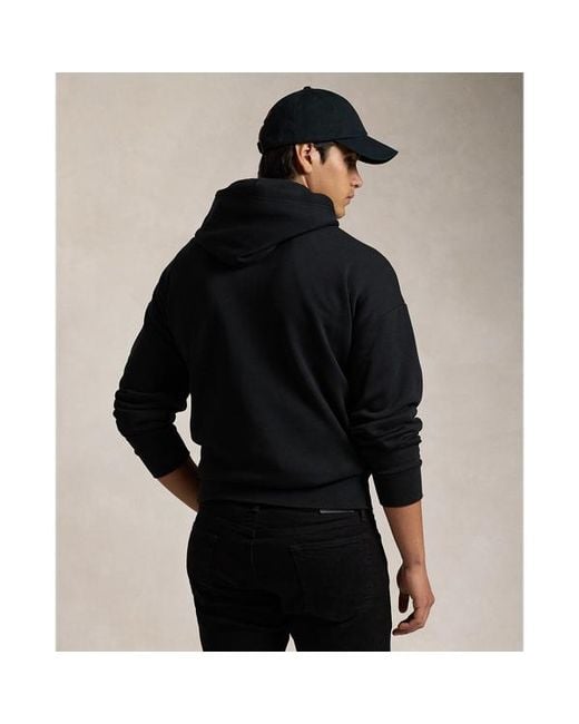 Polo Ralph Lauren Black Pony Relaxed Fit Hoodie for men
