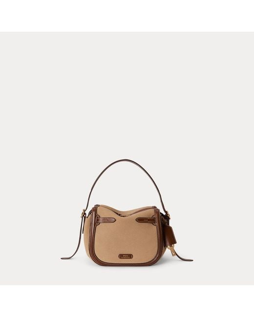 Polo Ralph Lauren Green Polo Id Suede & Leather Mini Satchel