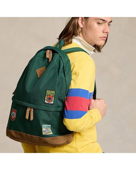 Polo Ralph Lauren Yellow Ranger Suede-trim Backpack for men