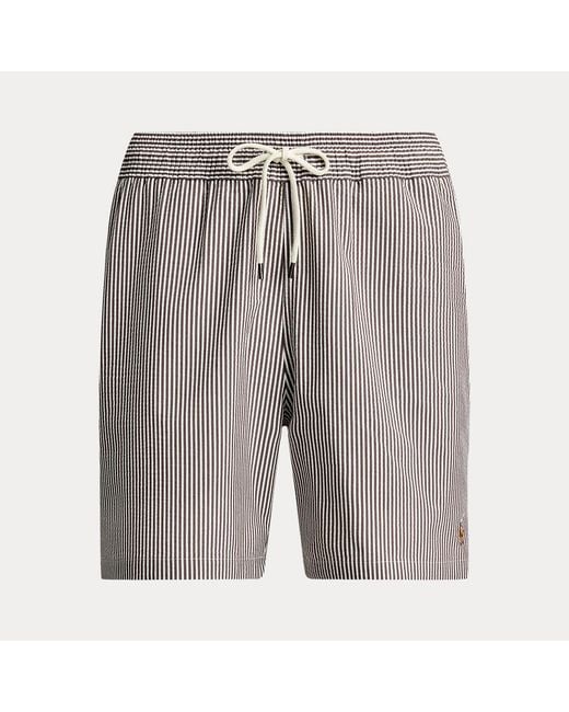 Polo Ralph Lauren White 5.75-Inch Traveler Classic Swim Trunk for men
