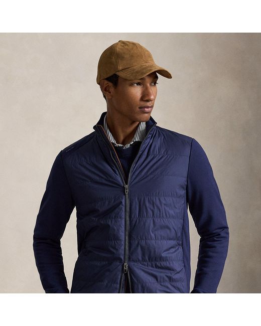 Ralph Lauren Blue Hybrid Mockneck Jacket for men