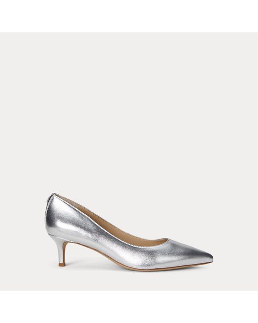 Ralph Lauren Adrienne Metallic Nappa Leather Pump