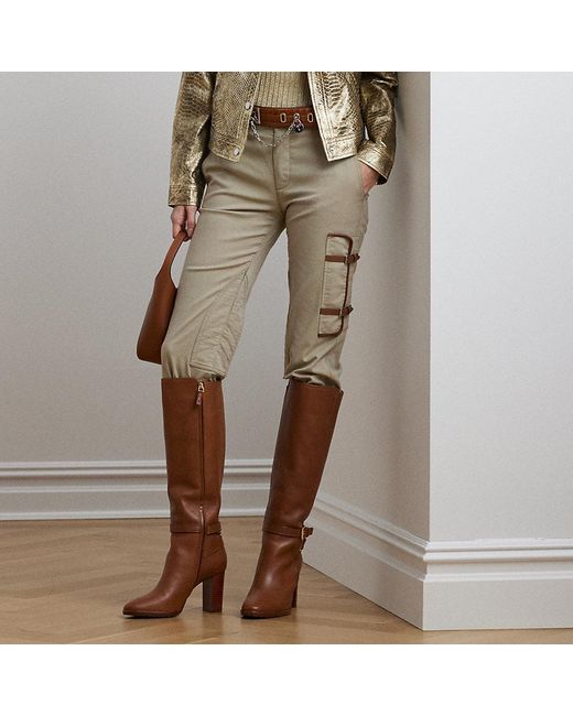 Ralph Lauren Brown Cotton-Blend Twill Jodhpur Trouser