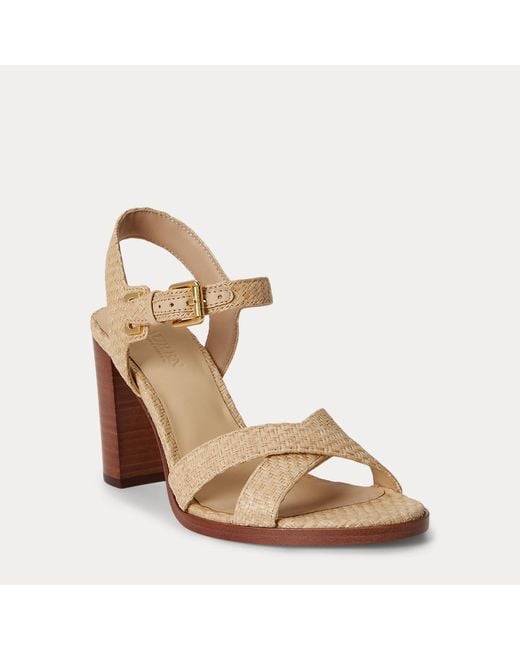 Ralph Lauren Natural Emeryn Raffia Sandal