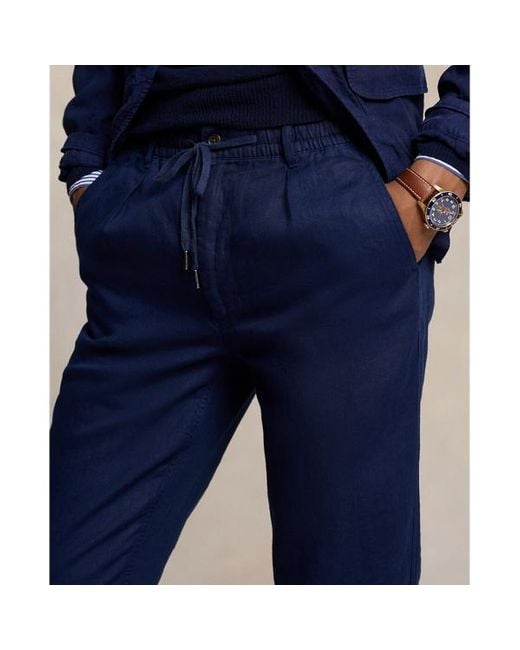 Polo Ralph Lauren Slim-Tapered Leinenhose Polo Prepster in Blue für Herren