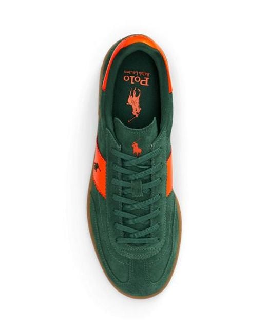 Polo Ralph Lauren Green Bedford Suede Trainer for men