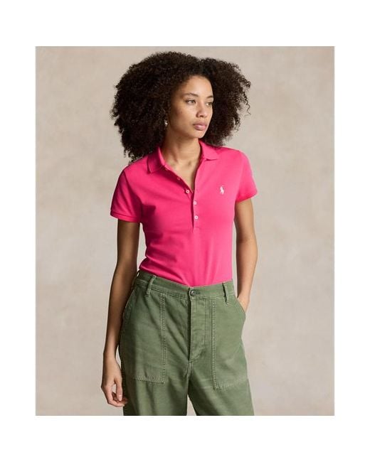 Ralph Lauren Pink Slim Fit Stretch Polo Shirt